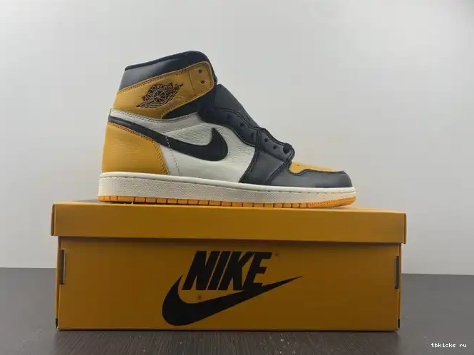 Reps TB Toe 555088-711 Air Jordan High OG 1 Yellow 0602